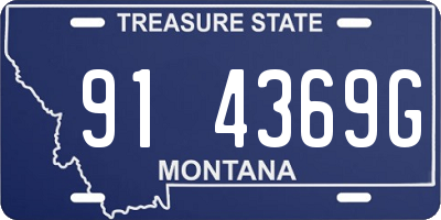 MT license plate 914369G
