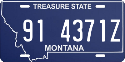 MT license plate 914371Z
