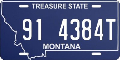 MT license plate 914384T