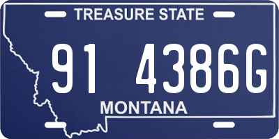 MT license plate 914386G
