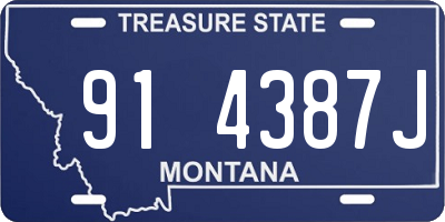 MT license plate 914387J