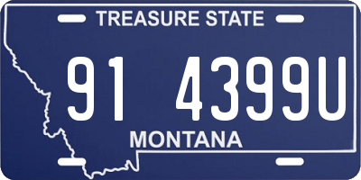 MT license plate 914399U