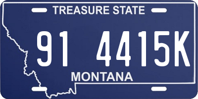 MT license plate 914415K