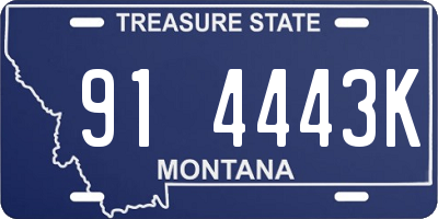 MT license plate 914443K