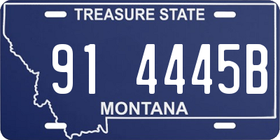 MT license plate 914445B