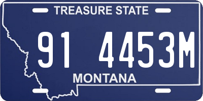 MT license plate 914453M