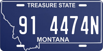 MT license plate 914474N