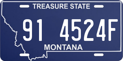 MT license plate 914524F
