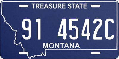 MT license plate 914542C
