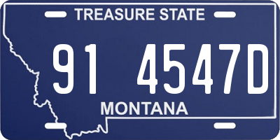 MT license plate 914547D