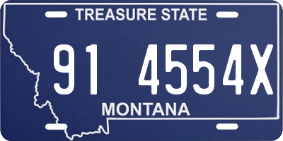 MT license plate 914554X