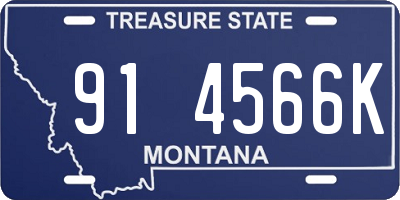 MT license plate 914566K