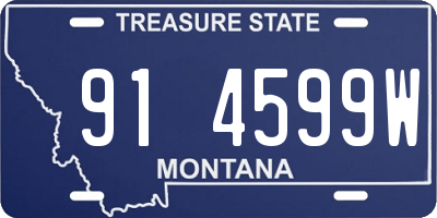 MT license plate 914599W