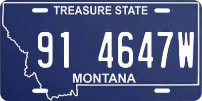 MT license plate 914647W