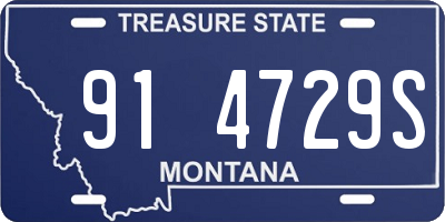 MT license plate 914729S