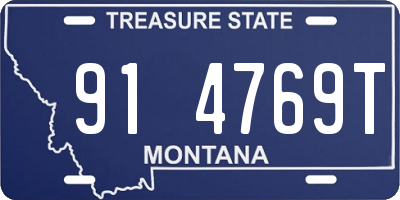 MT license plate 914769T