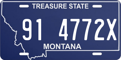 MT license plate 914772X