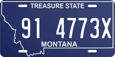 MT license plate 914773X
