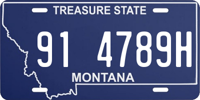 MT license plate 914789H