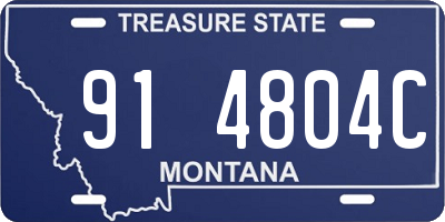 MT license plate 914804C