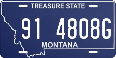 MT license plate 914808G