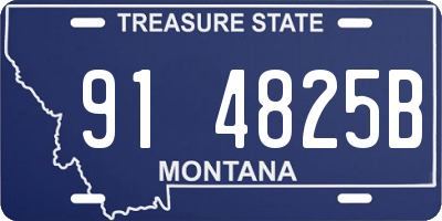 MT license plate 914825B