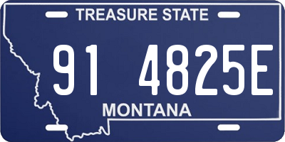 MT license plate 914825E