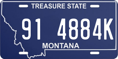 MT license plate 914884K