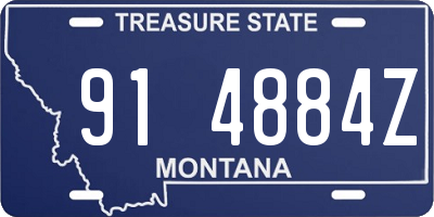 MT license plate 914884Z