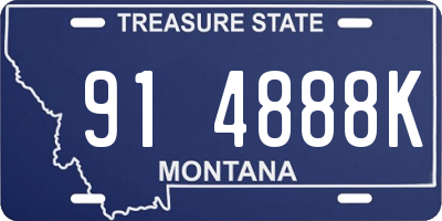 MT license plate 914888K