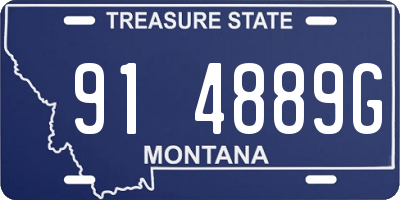 MT license plate 914889G