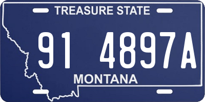 MT license plate 914897A