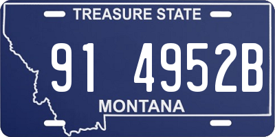 MT license plate 914952B