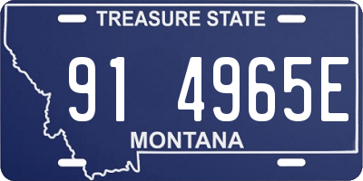 MT license plate 914965E