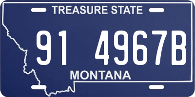 MT license plate 914967B