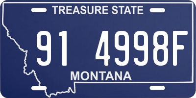 MT license plate 914998F