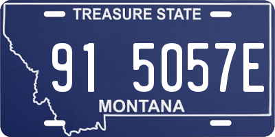 MT license plate 915057E