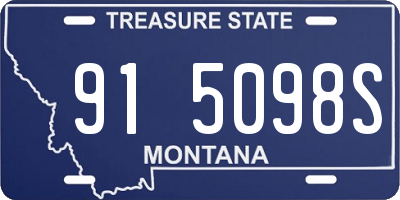 MT license plate 915098S