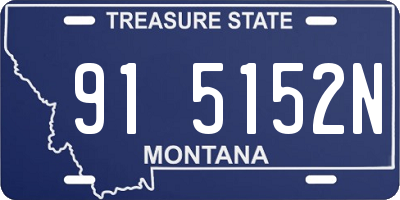 MT license plate 915152N