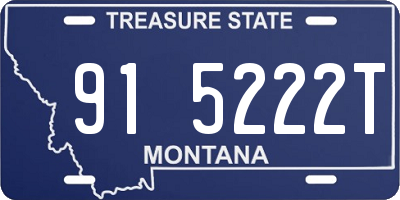 MT license plate 915222T