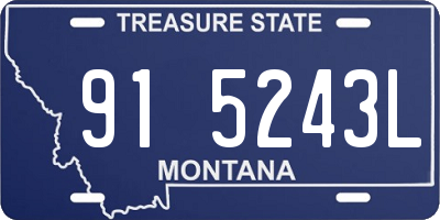 MT license plate 915243L