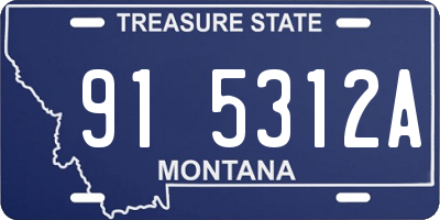 MT license plate 915312A
