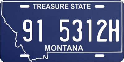 MT license plate 915312H