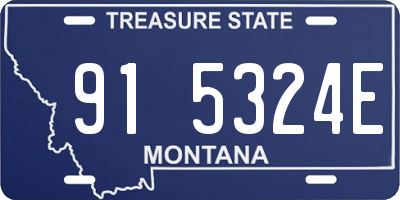 MT license plate 915324E