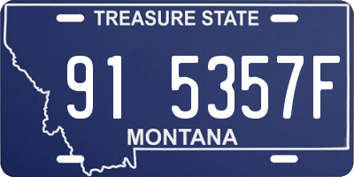 MT license plate 915357F