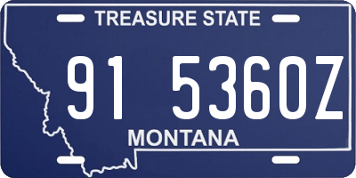 MT license plate 915360Z