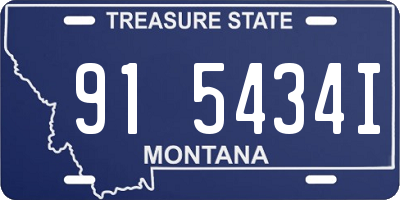 MT license plate 915434I