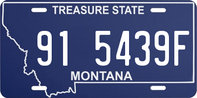 MT license plate 915439F