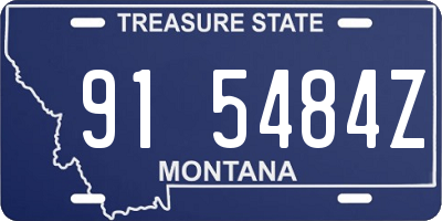 MT license plate 915484Z