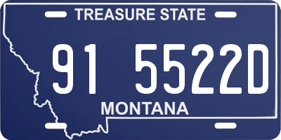 MT license plate 915522D